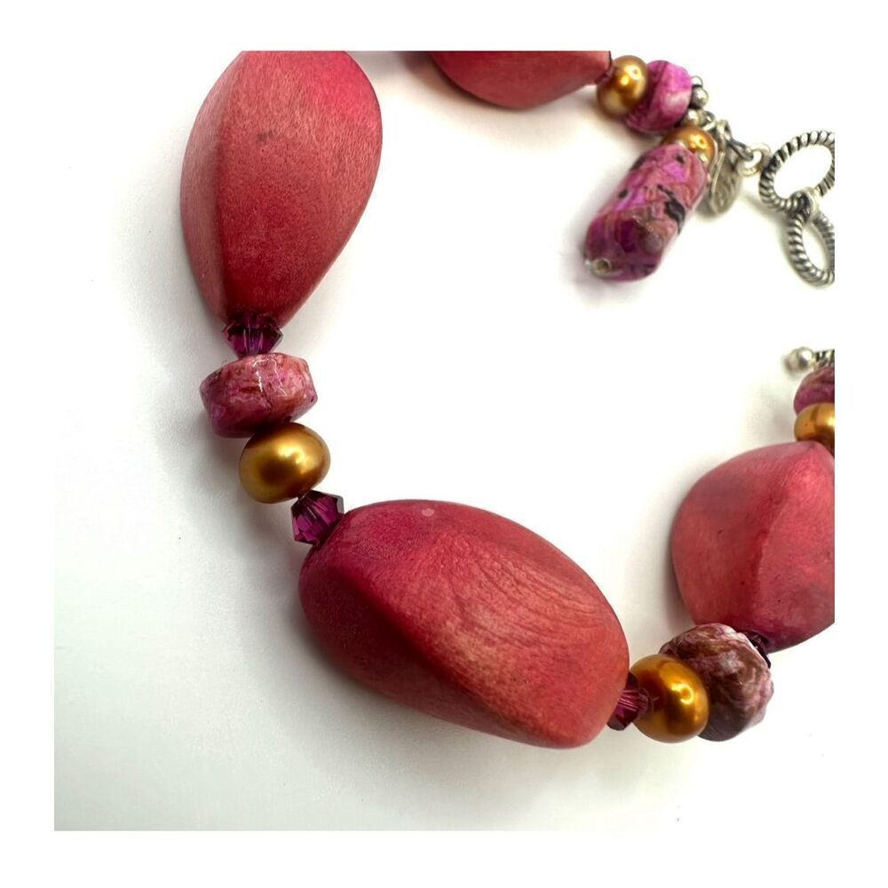 Pink beaded bracelet - Picture 9 of 10